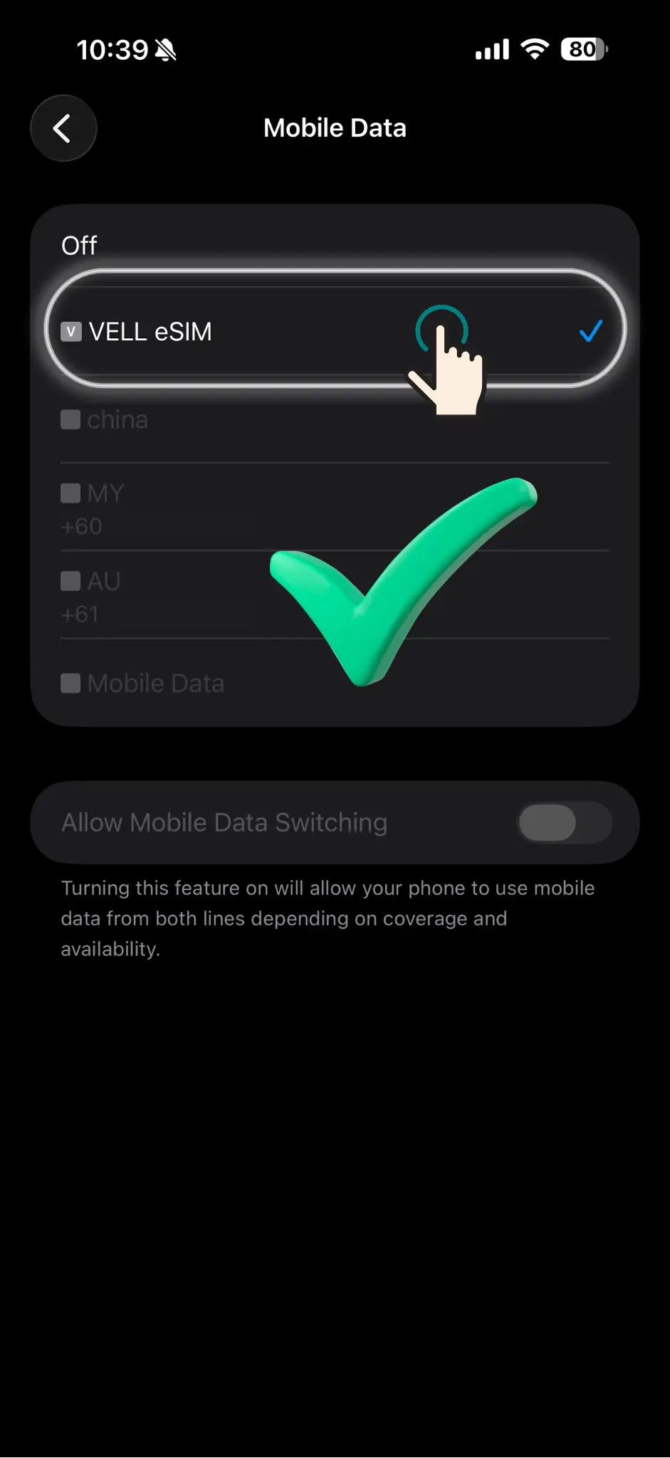 Mobile Data › VELL eSIM