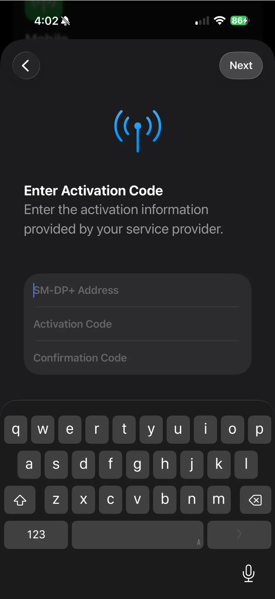 Enter Details Manually