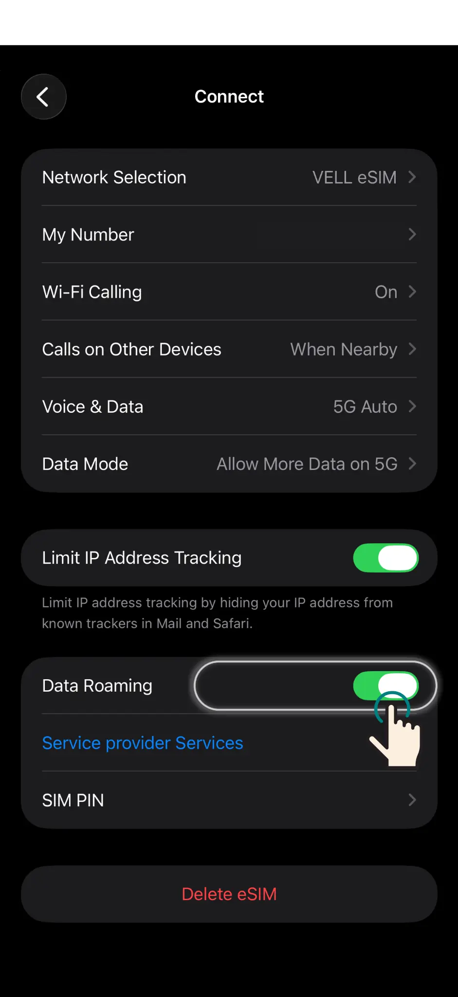 Mobile › VELL eSIM › Data Roaming